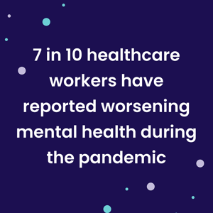 7 in 10 healthcare workers have reported worsening mental health during the pandemic
