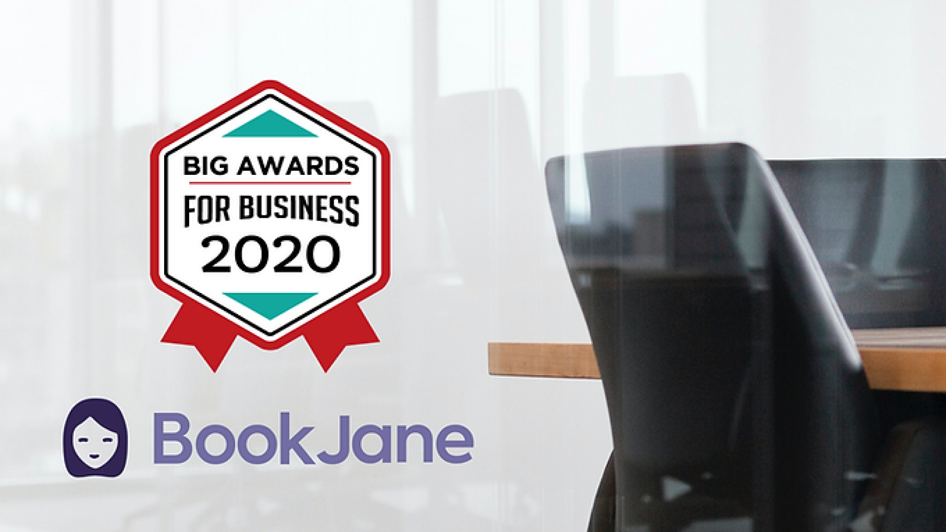 Image of BookJane winning BIG Award for Business in 2020